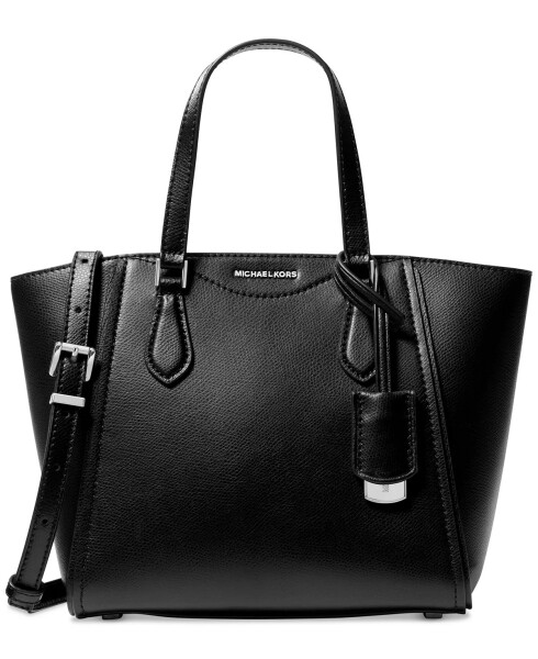 Taryn Small Convertible Top Zip Tote Çapraz Çanta Siyah/Gümüş - 1