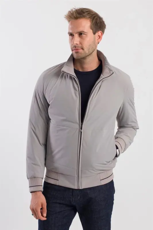 Taş Comfort Fit Dik Yaka Mont - 1