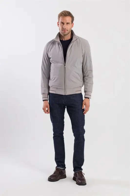 Taş Comfort Fit Dik Yaka Mont - 2