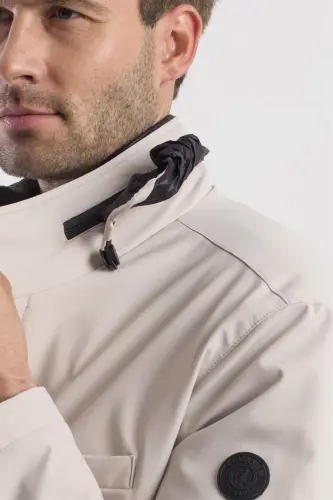 Taş Comfort Fit Gizli Kapüşonlu Mont - JAKAMEN (1)