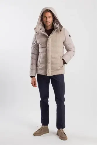 Taş Comfort Fit Kapüşonlu Şişme Mont - JAKAMEN (1)