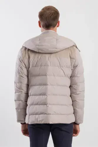 Taş Comfort Fit Kapüşonlu Şişme Mont - 4