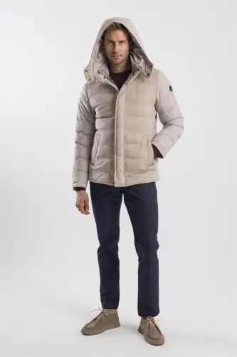 Taş Comfort Fit Kapüşonlu Şişme Mont - Jakamen (1)