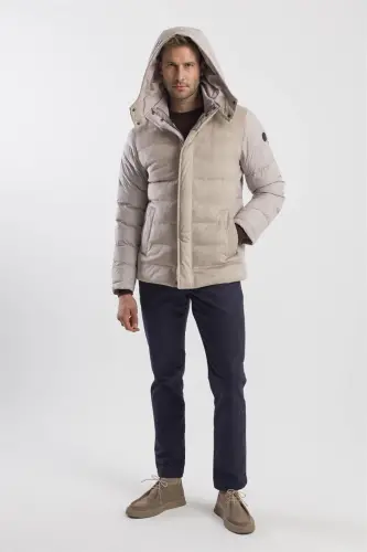 Taş Comfort Fit Kapüşonlu Şişme Mont - Jakamen (1)