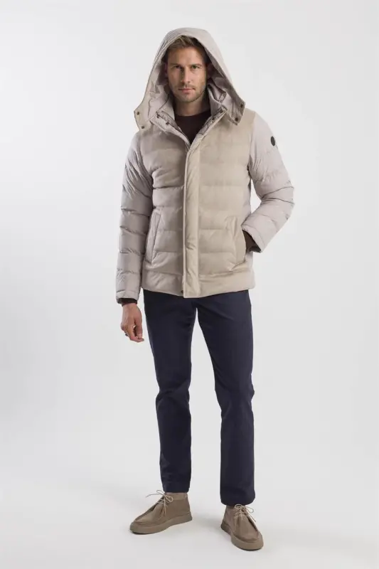 Taş Comfort Fit Kapüşonlu Şişme Mont - 2
