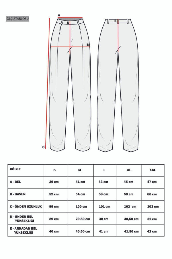 Taş Ottoman Beli Lastikli Esnek Jogger Pantolon | Ee10017849-7849 - 32