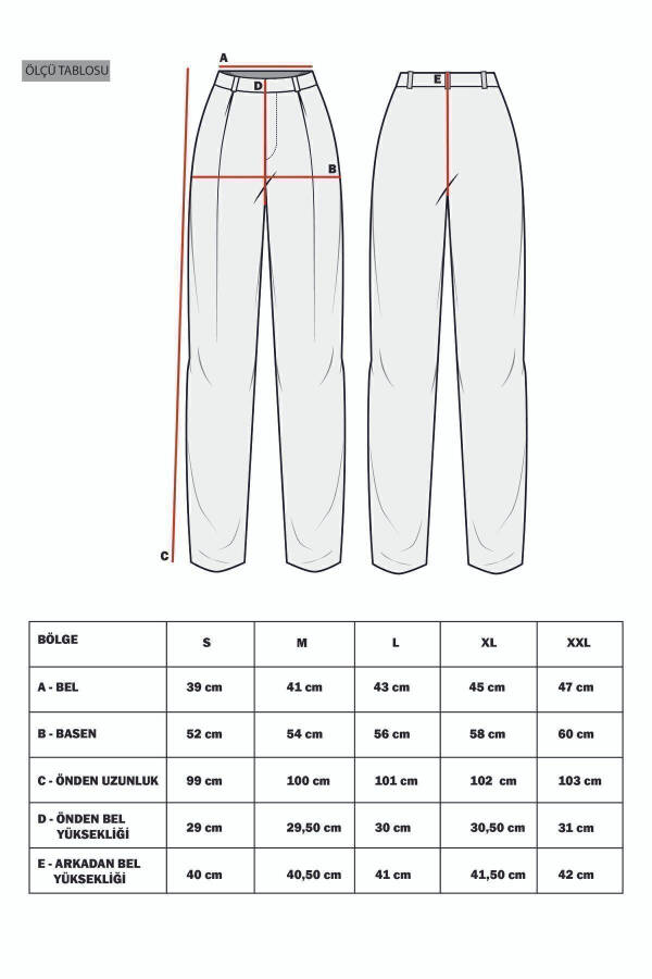 Taş Ottoman Beli Lastikli Esnek Jogger Pantolon | Ee10017849-7849 - 22