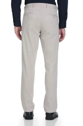 Taş Regular Fit Yandan Cepli Pamuklu Kanvas Pantolon-Taş - 4