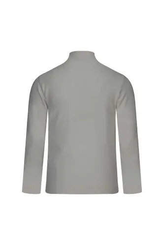 Taş Regular Fit Yarım Balıkçı Yaka Yünlü Kazak-Taş - 3