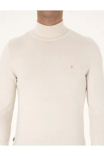 Taş Slim Fit Balıkçı Yaka Basic Triko Kazak 50314202-VR049 - Taş - 6
