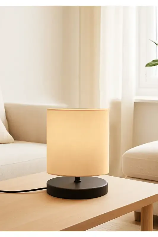 Design Abajur Mini Boy Kumaş Sütlü Kahve-Vizon - HOMİNG