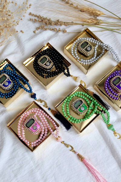 Tasbih Zikirmatik and Mevlid Set with Stones 20 T302 - BILENLER