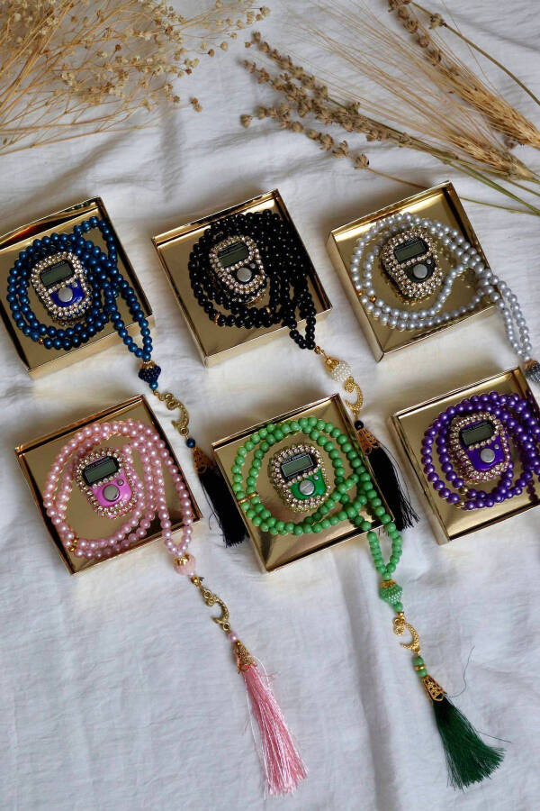 Tasbih Zikirmatik and Mevlid Set with Stones 20 T302 - 5