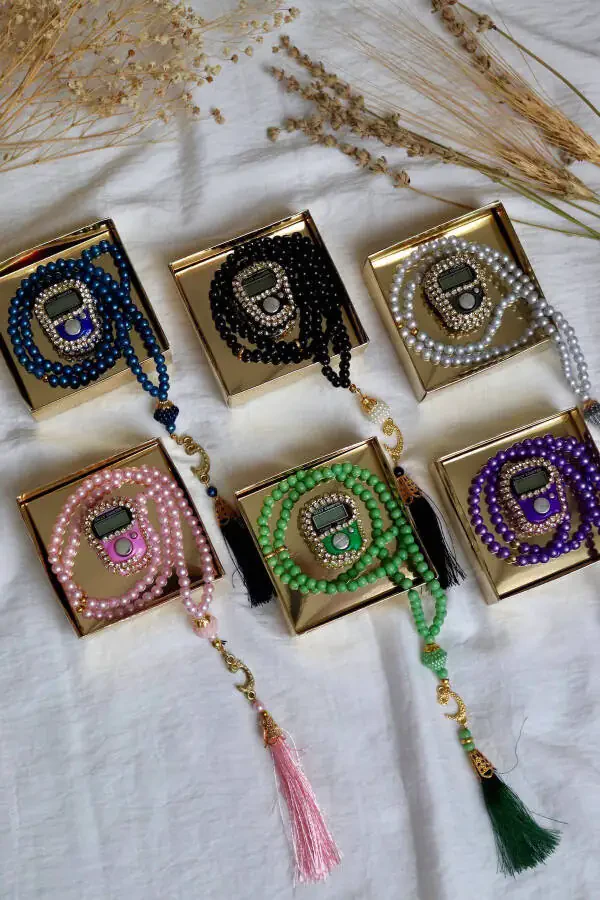 Tasbih Zikirmatik and Mevlid Set with Stones 20 T302 - 5