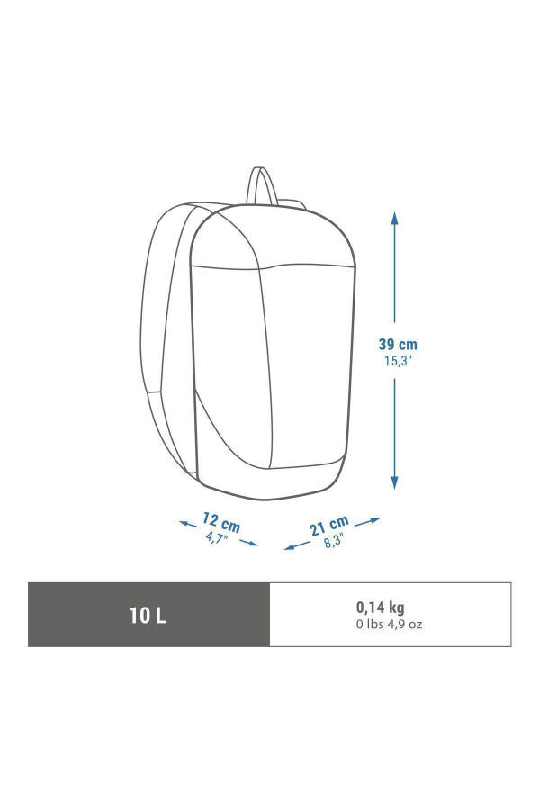 Tashqi sayohat sumkasi - 10l - Qora - Nh Arpenaz 50 - 22