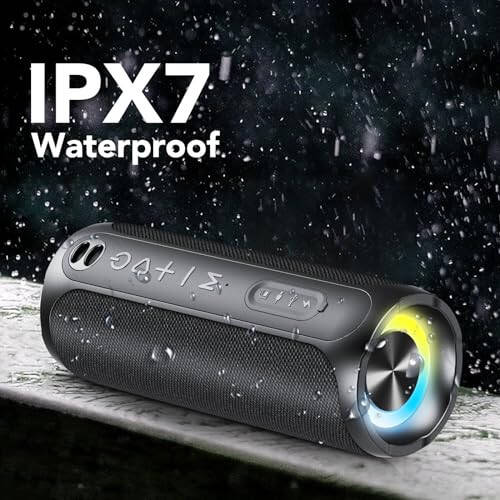 Taşınabilir Bluetooth Hoparlörler, IPX7 Su Geçirmez Bluetooth Kablosuz Hoparlör, 20W Yüksek Sesli Stereo Ses, 24 Saat Çalma Süresi, RGB Işıklar, Çift Eşleştirme, Seyahat Açık Hava Ev Partisi İçin Bluetooth 5.3 Kablosuz Hoparlör - 9