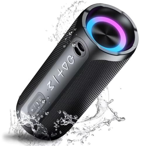 Taşınabilir Bluetooth Hoparlörler, IPX7 Su Geçirmez Bluetooth Kablosuz Hoparlör, 20W Yüksek Sesli Stereo Ses, 24 Saat Çalma Süresi, RGB Işıklar, Çift Eşleştirme, Seyahat Açık Hava Ev Partisi İçin Bluetooth 5.3 Kablosuz Hoparlör - 12