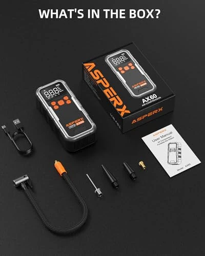 Tire Inflator Portable Air Compressor, 150PSI Cordless Air Pump for Car Tires, 3X Faster Air inflator Tire Pump with Digital Pressure Gauge and Emergency LED Light for Motorcycle Bike Ball Car - 11