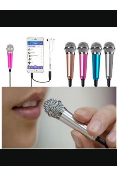 Taşınabilir Karaoke Mini Mikrofon Akıllı Telefon Dizüstü Pc Için Masaüstü Mikrofon - KDRELEKTRONIK