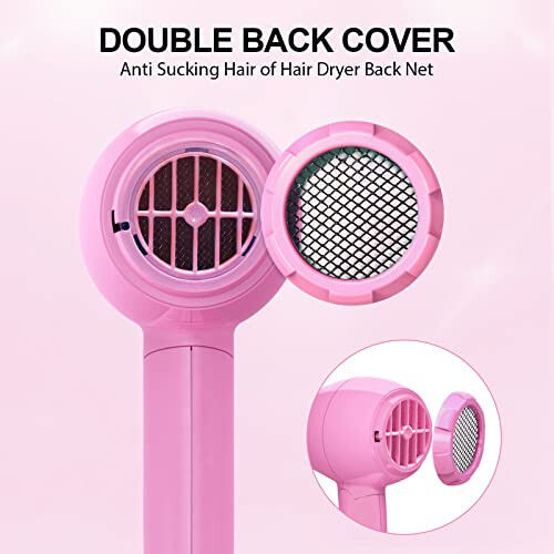 Portable Travel Hair Dryer,Mini Lightweight Dual Voltage Blow Dryer 1200W with Folding Handle,Blowdryer with One Concentrator - 6