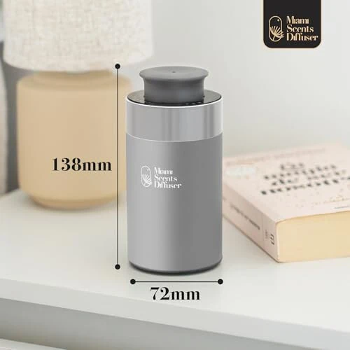 Car Diffuser for Essential Oils + Santal Scent Included Portable Waterless Air Freshener Built-in Battery Ultrasonic Cool Mist Humidifier with 9 Adjustable Modes Aromatherapy for Home Office Bedroom - 5