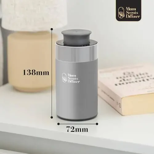 Car Diffuser for Essential Oils + Santal Scent Included Portable Waterless Air Freshener Built-in Battery Ultrasonic Cool Mist Humidifier with 9 Adjustable Modes Aromatherapy for Home Office Bedroom - 5