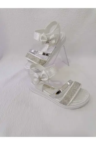 TAŞLI TABANI PEDLİ KIZ ÇOCUK SANDALET - SEDEF - ÖZGÜR KIDS (1)