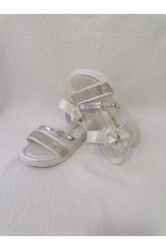 TAŞLI TABANI PEDLİ KIZ ÇOCUK SANDALET - SEDEF - 6