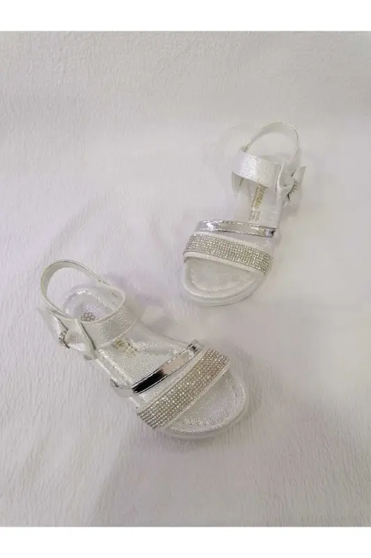 TAŞLI TABANI PEDLİ KIZ ÇOCUK SANDALET - SEDEF - 7