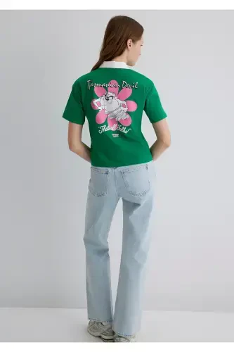 Tasmanian Print Green T-Shirt Regular Fit / Normal - 3