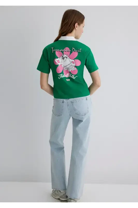 Tasmanian Print Green T-Shirt Regular Fit / Normal - 3