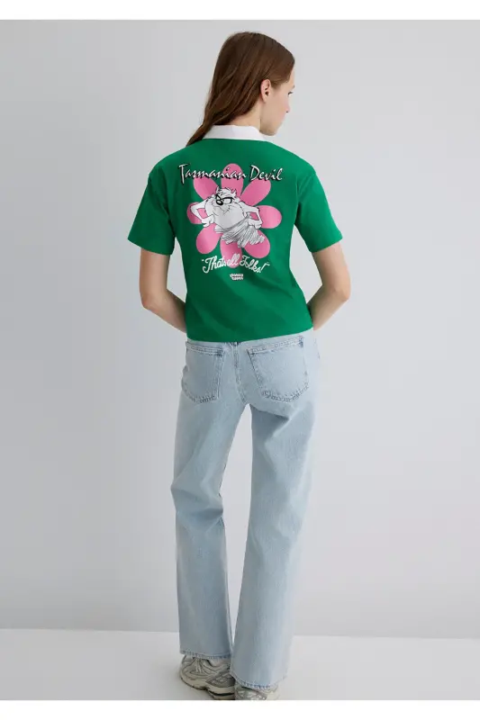 Tasmanian Print Green T-Shirt Regular Fit / Normal - 3