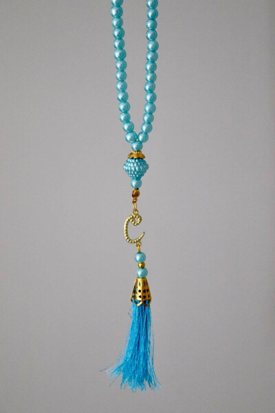 Tasseled Beaded Tasbih Turquoise With Tassels 20 pcs T301 - 2