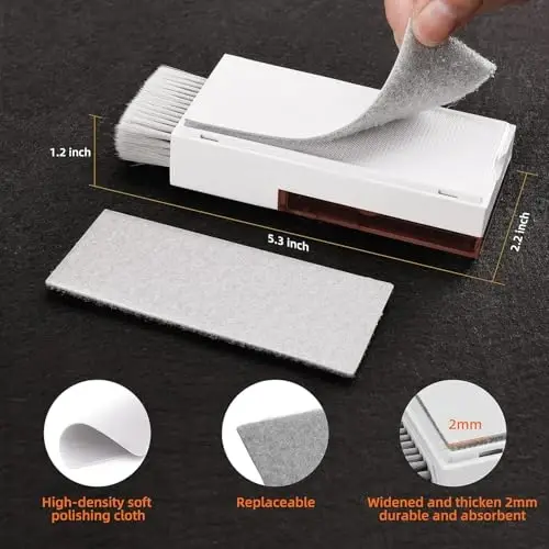 Tassmpitor Laptop Screen Keyboard Cleaner Kit, All in 1 Electronics Cleaning Tool for MacBook iPad iPhone Pro Cell Phone, Brush Tool for Tablet, Computer, PC Monitor,TV Camera Lens with Patent, Brown - 5