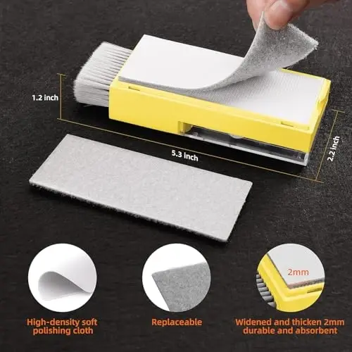 Tassmpitor Laptop Screen Keyboard Cleaner Kit, All in 1 Electronics Cleaning Tool for MacBook iPad iPhone Pro Cell Phone, Brush Tool for Tablet, Computer, PC Monitor,TV Camera Lens with Patent, Yellow - 5