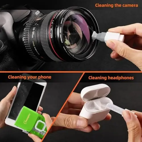 Tassmpitor Laptop Ekran Klaviatura Tozalash Komplekti, MacBook iPad iPhone Pro Uyali Telefon uchun 1 da 1 Elektronika Tozalash Vositasi, Planshet, Kompyuter, PC Monitori, Patentli TV Kamera Lenza uchun Cho'tkasi, Yashil - 3