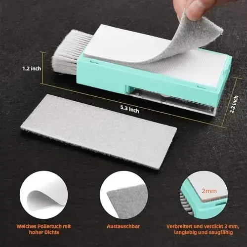 Tassmpitor Laptop Ekran Klaviatura Tozalash Komplekti, MacBook iPad iPhone Pro uyali telefoni uchun 1 da 1 ta elektronika tozalash vositasi, planshet, kompyuter, kompyuter monitori, patentli televizor kamera linzalari uchun cho'tka vositasi - 5