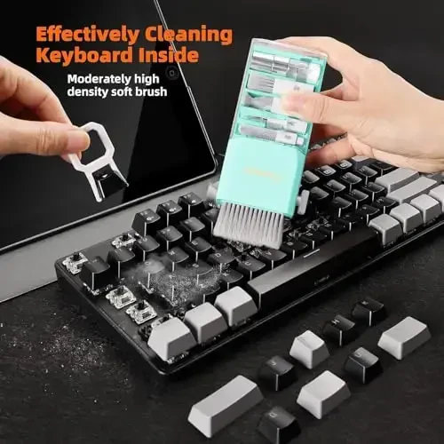 Tassmpitor Laptop Screen Keyboard Cleaner Kit, All in 1 Electronics Cleaning Tool for MacBook iPad iPhone Pro Cell Phone, Brush Tool for Tablet, Computer, PC Monitor,TV Camera Lens with Patent 