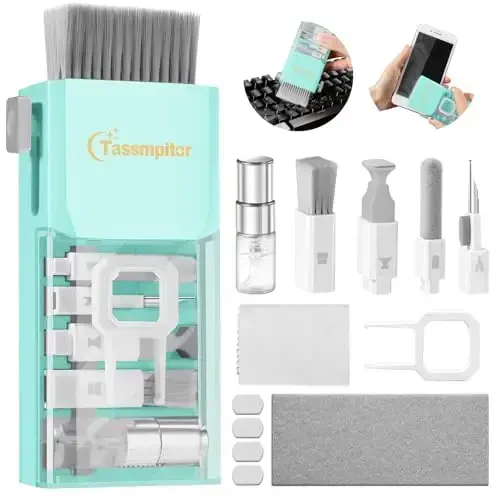 Tassmpitor Laptop Screen Keyboard Cleaner Kit, All in 1 Electronics Cleaning Tool for MacBook iPad iPhone Pro Cell Phone, Brush Tool for Tablet, Computer, PC Monitor,TV Camera Lens with Patent - 6