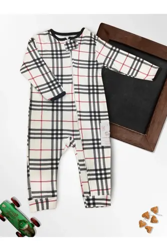 Татли Берри %100 Пахта 3'ли Бебек Тулум 0-18 Ой (UNISEX)-кахве - 5