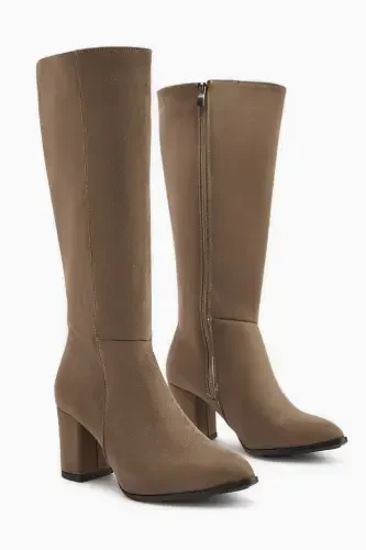 Tatum Suede Pointed Toe Mid Heel Bootie - 3
