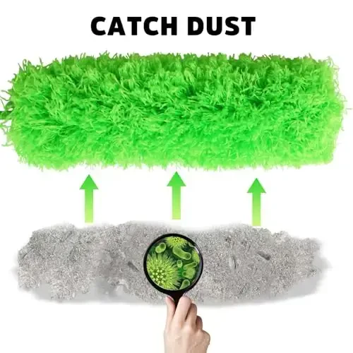 Ceiling Fan Cleaner Duster, Bafezoze Extendable Long Duster for High Ceilings, Telescoping Tall Extension Pole Green - BAFEZOZE (1)