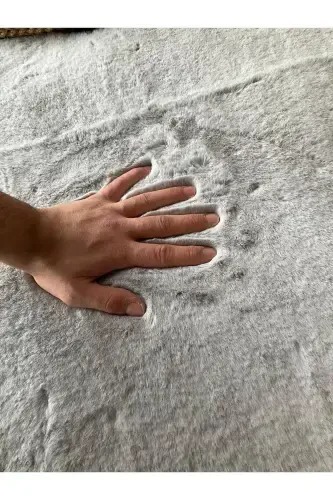 Tavşan Tüyü Post Peluş Ultra Yumuşak Post Puffy Gri-Gri - 2