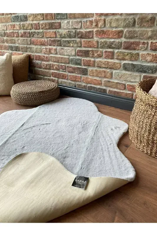 Tavşan Tüyü Post Peluş Ultra Yumuşak Post Puffy Gri-Gri - 7