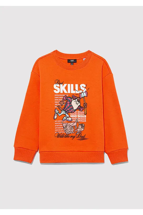 Tazmanian Devil Print Orange Hoodie 6S10080-82823 - 2