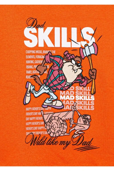 Tazmanian Devil Print Orange Hoodie 6S10080-82823 - 4