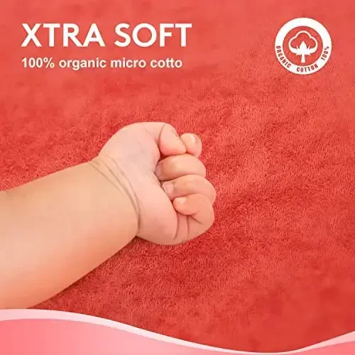 TBEZY Baby Hooded Towel with Unique Animal Design Ultra Soft Thick Cotton Bath Towel for Newborn (Fox) - 6