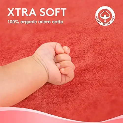 TBEZY Baby Hooded Towel with Unique Animal Design Ultra Soft Thick Cotton Bath Towel for Newborn (Fox) - 6