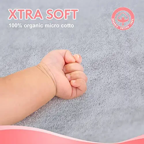 TBEZY Chaqaloqlar uchun kaputli sochiq, noyob hayvon dizayni bilan, o'ta yumshoq qalin paxta vanna sochiq, yangi tug'ilgan chaqaloqlar uchun (fil) - 2