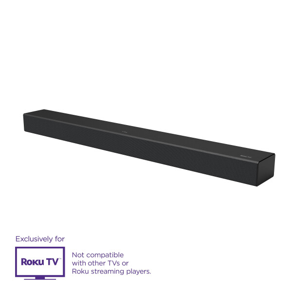 TCL Alto R1 Roku TV Simsiz 2.0 Kanal Ovoz paneli Har qanday Roku televizorlari uchun, Bluetooth – TSR1 31,5 dyuymli, Qora - 1